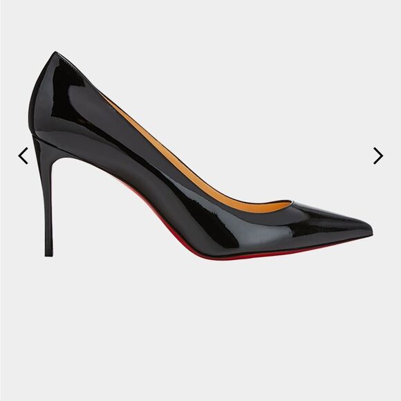 CHRISTIAN LOUBOUTIN Black Patent So Kate Pigalle Pointe Irizia 85mm Heels 36.5 - Picture 12 of 12